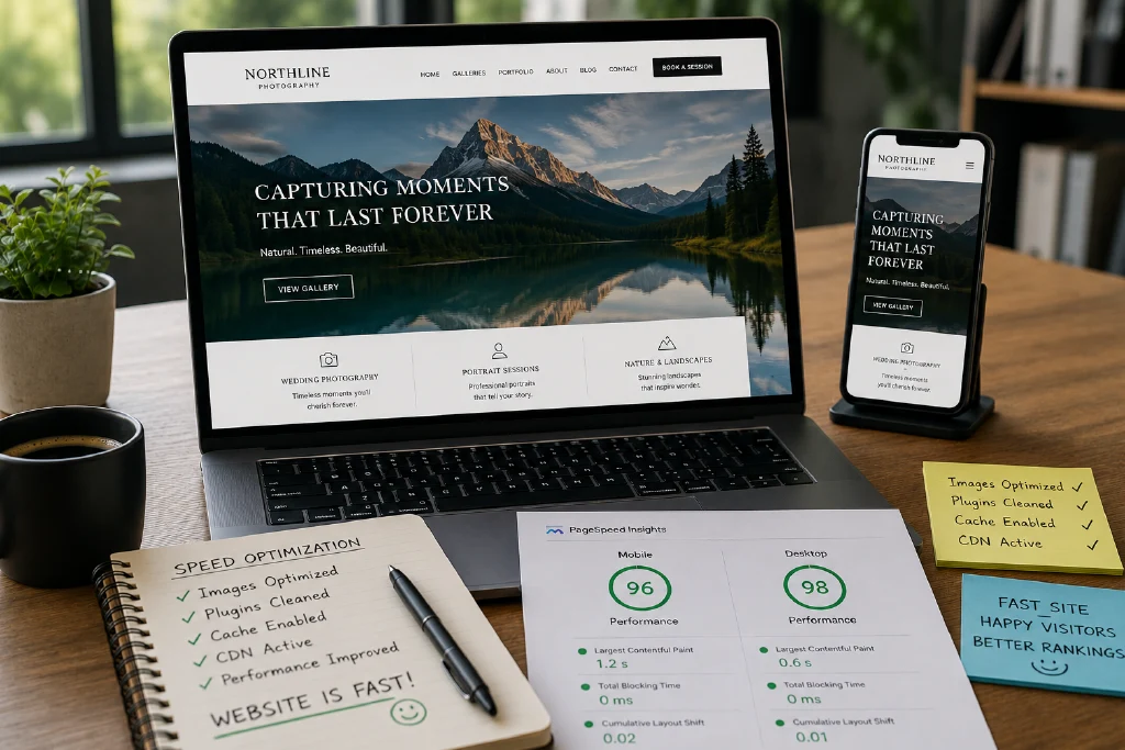Website speed optimization results